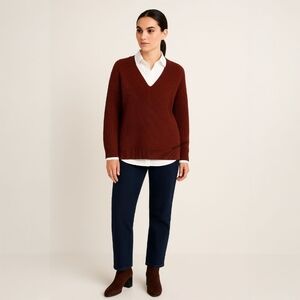Aritzia Babaton Roger Merino Wool Sweater - Minimalist Relaxed Chunky Knit  - XS